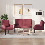 Set divani 3 pcs Rosso Vino 115 x 56 x 80 cm Legno compensato