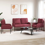 Set divani 3 pcs Rosso Vino 115 x 56 x 80 cm Legno compensato