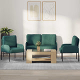 Set divani 3 pcs Verde Scuro 115 x 56 x 80 cm Legno compensato
