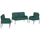 Set divani 3 pcs Verde Scuro 115 x 56 x 80 cm Legno compensato