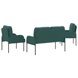 Set divani 3 pcs Verde Scuro 115 x 56 x 80 cm Legno compensato