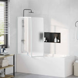Schermo da Bagno Glassato 120 x 117 cm Alluminio & Pannello PP