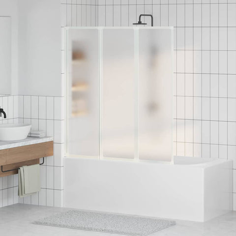 Schermo da Bagno Glassato 132 x 140 cm Alluminio & Pannello PP