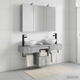 Set di Armadi da Bagno 4 pcs Sonoma grigio 100 x 14,5 x 70 cm