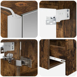 Set di Armadi da Bagno 5 pcs Rovere Fumo 43 x 11,5 x 60,5 cm