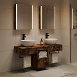 Set di Armadi da Bagno 5 pcs Rovere Fumo 43 x 11,5 x 60,5 cm