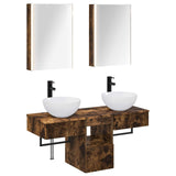 Set di Armadi da Bagno 5 pcs Rovere Fumo 43 x 11,5 x 60,5 cm