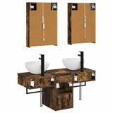 Set di Armadi da Bagno 5 pcs Rovere Fumo 43 x 11,5 x 60,5 cm