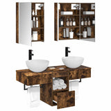 Set di Armadi da Bagno 5 pcs Rovere Fumo 43 x 11,5 x 60,5 cm