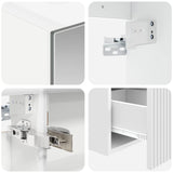 Set di Armadi da Bagno 5 pcs Bianco 50 x 14,5 x 70 cm
