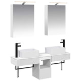Set di Armadi da Bagno 5 pcs Bianco 50 x 14,5 x 70 cm