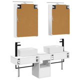 Set di Armadi da Bagno 5 pcs Bianco 50 x 14,5 x 70 cm