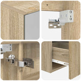 Set di Armadi da Bagno 5 pcs Rovere Sonoma Legno ingegnerizzato