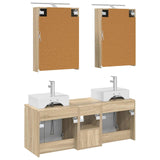Set di Armadi da Bagno 5 pcs Rovere Sonoma Legno ingegnerizzato