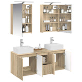 Set di Armadi da Bagno 5 pcs Rovere Sonoma Legno ingegnerizzato