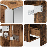 Set di Armadi da Bagno 5 pcs Legno antico Legno ingegnerizzato