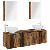 Set di Armadi da Bagno 5 pcs Legno antico Legno ingegnerizzato