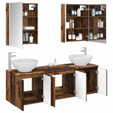 Set di Armadi da Bagno 5 pcs Legno antico Legno ingegnerizzato