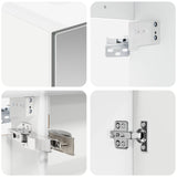 Set di Armadi da Bagno 5 pcs Bianco Legno ingegnerizzato