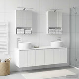 Set di Armadi da Bagno 5 pcs Bianco Legno ingegnerizzato