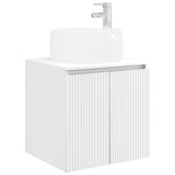 Set di Armadi da Bagno 5 pcs Bianco Legno ingegnerizzato