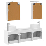 Set di Armadi da Bagno 5 pcs Bianco Legno ingegnerizzato