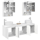 Set di Armadi da Bagno 5 pcs Bianco Legno ingegnerizzato