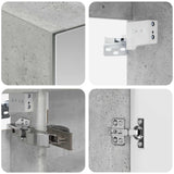 Set di Armadi da Bagno 5 pcs Grigio Cemento