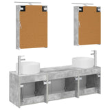 Set di Armadi da Bagno 5 pcs Grigio Cemento