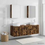 Set di Armadi da Bagno 5 pcs Rovere Fumo Legno ingegnerizzato