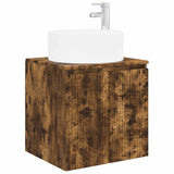Set di Armadi da Bagno 5 pcs Rovere Fumo Legno ingegnerizzato