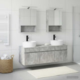 Set di Armadi da Bagno 5 pcs Grigio Cemento 50 x 14,5 x 70 cm