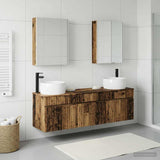 Set di Armadi da Bagno 5 pcs Legno antico 53 x 15,5 x 70 cm