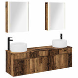 Set di Armadi da Bagno 5 pcs Legno antico 53 x 15,5 x 70 cm