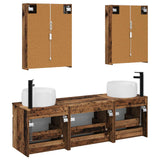 Set di Armadi da Bagno 5 pcs Legno antico 53 x 15,5 x 70 cm