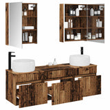 Set di Armadi da Bagno 5 pcs Legno antico 53 x 15,5 x 70 cm