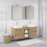 Set di mobili per il bagno 5 pz Rovere Artigianale
