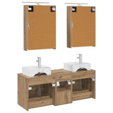 Set di mobili per il bagno 5 pz Rovere Artigianale