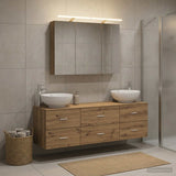 Set di mobili per il bagno 4 pz Rovere Artigianale