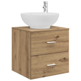 Set di mobili per il bagno 4 pz Rovere Artigianale