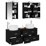 Set di mobili per il bagno 5 pcs Rovere Nero