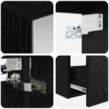 Set di mobili per il bagno 5 pcs Rovere Nero
