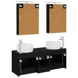 Set di mobili per il bagno 5 pcs Rovere Nero
