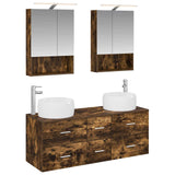 Set di mobili per il bagno 5 pcs Rovere Fumo