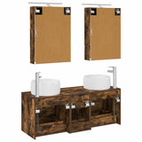 Set di mobili per il bagno 5 pcs Rovere Fumo