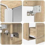 Set di mobili per il bagno 5 pcs Rovere Sonoma