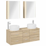 Set di mobili per il bagno 5 pcs Rovere Sonoma