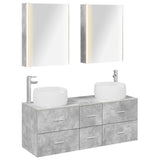 Set di mobili per il bagno 5 pcs Grigio Cemento