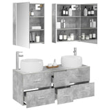 Set di mobili per il bagno 5 pcs Grigio Cemento
