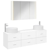 Set di mobili per il bagno 4 pcs Bianco